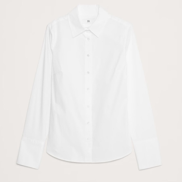 Banana Republic White Riley II Tailored Shirt - Size 10 - Picture 1 of 7